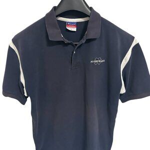 Vintage Champion Notre Dame Fighting Irish Polo Shirt Size XL Blue